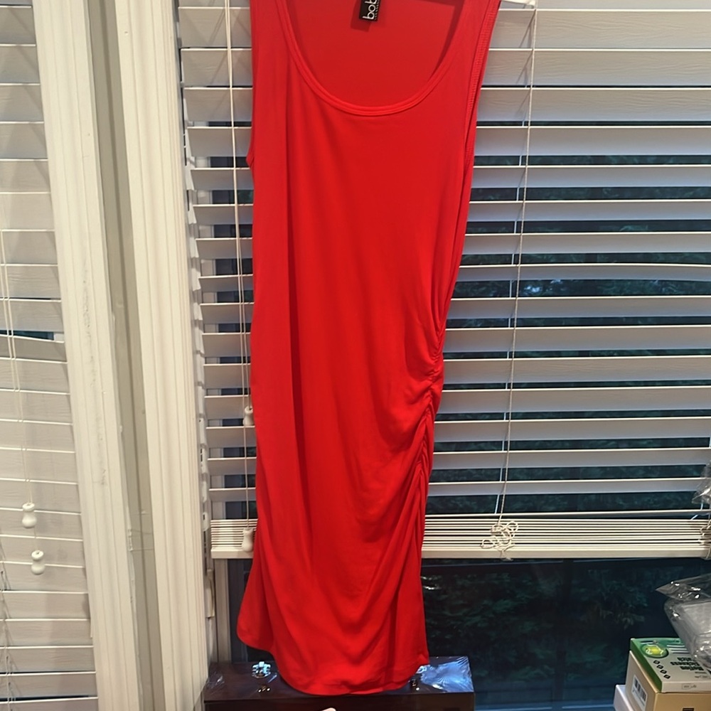 Bobi LA M RED BODYCON DRESS